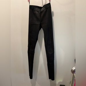 DROMe Black Leather Vintage elastic waist Skinny Pants Women’s Size XS